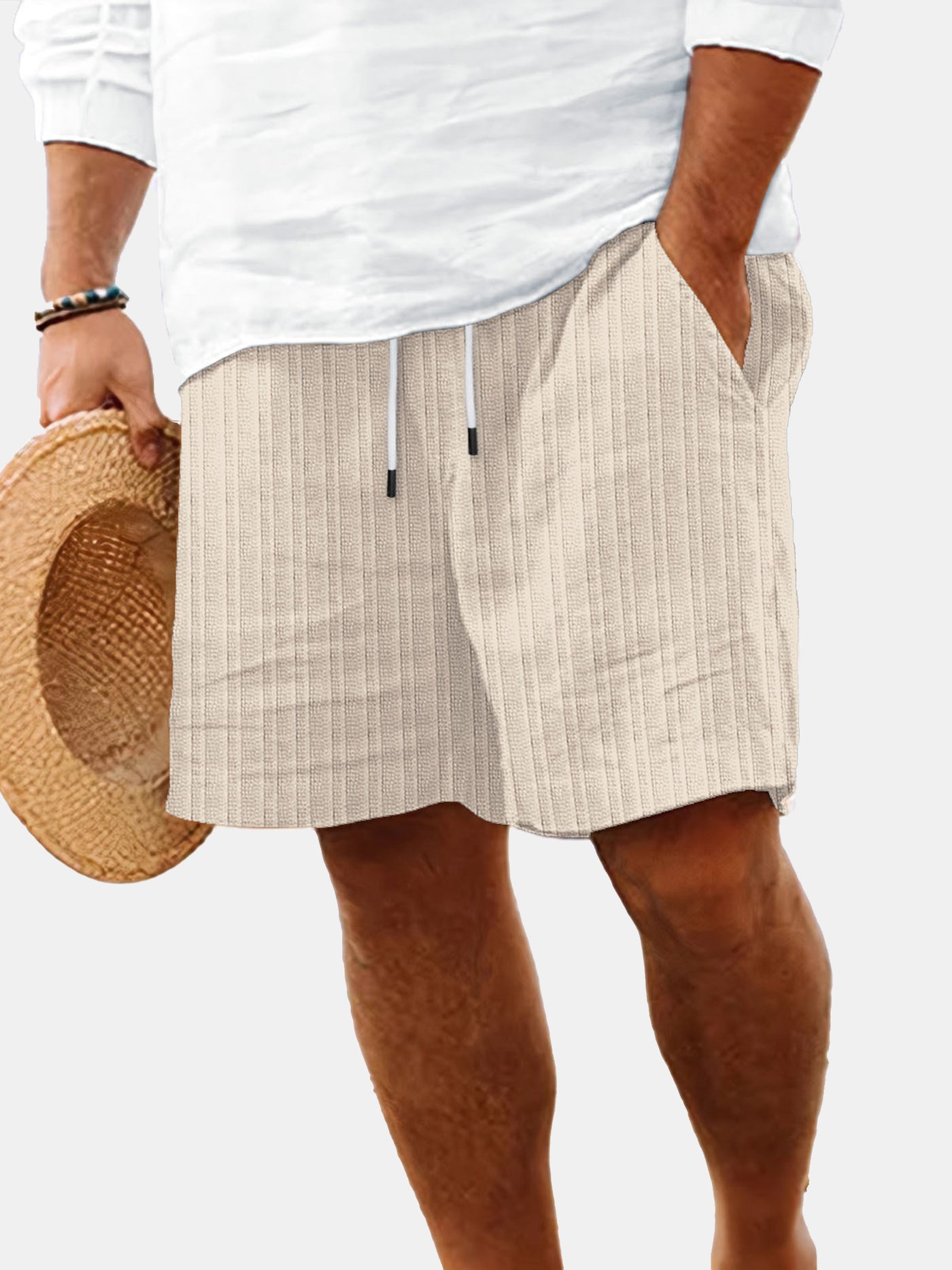 Gestreifte Badeshorts mit vertikalem Muster – Leicht, luftig & stilvoll